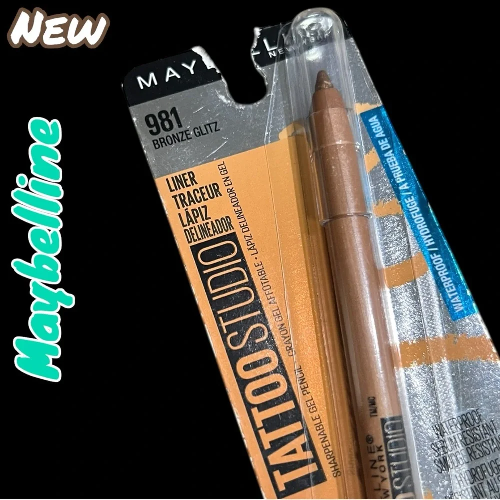 New Maybelline Tattoo Studio Gel Eyeliner – Shade 981 Bronze Glitz